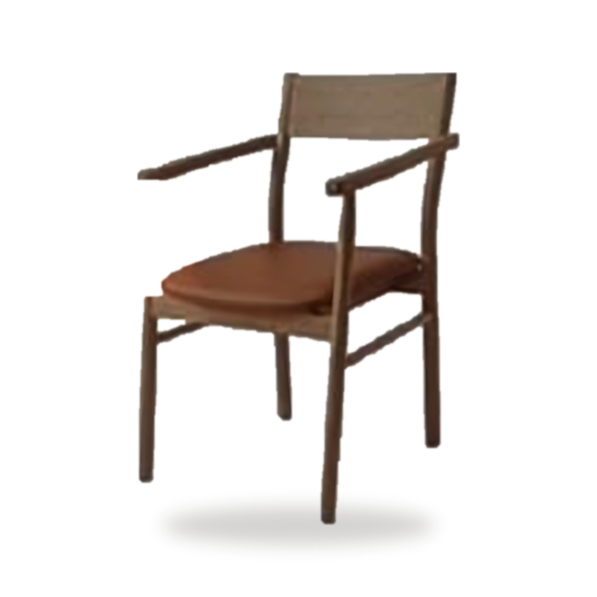Diou houten armstoel met gevlochten rug